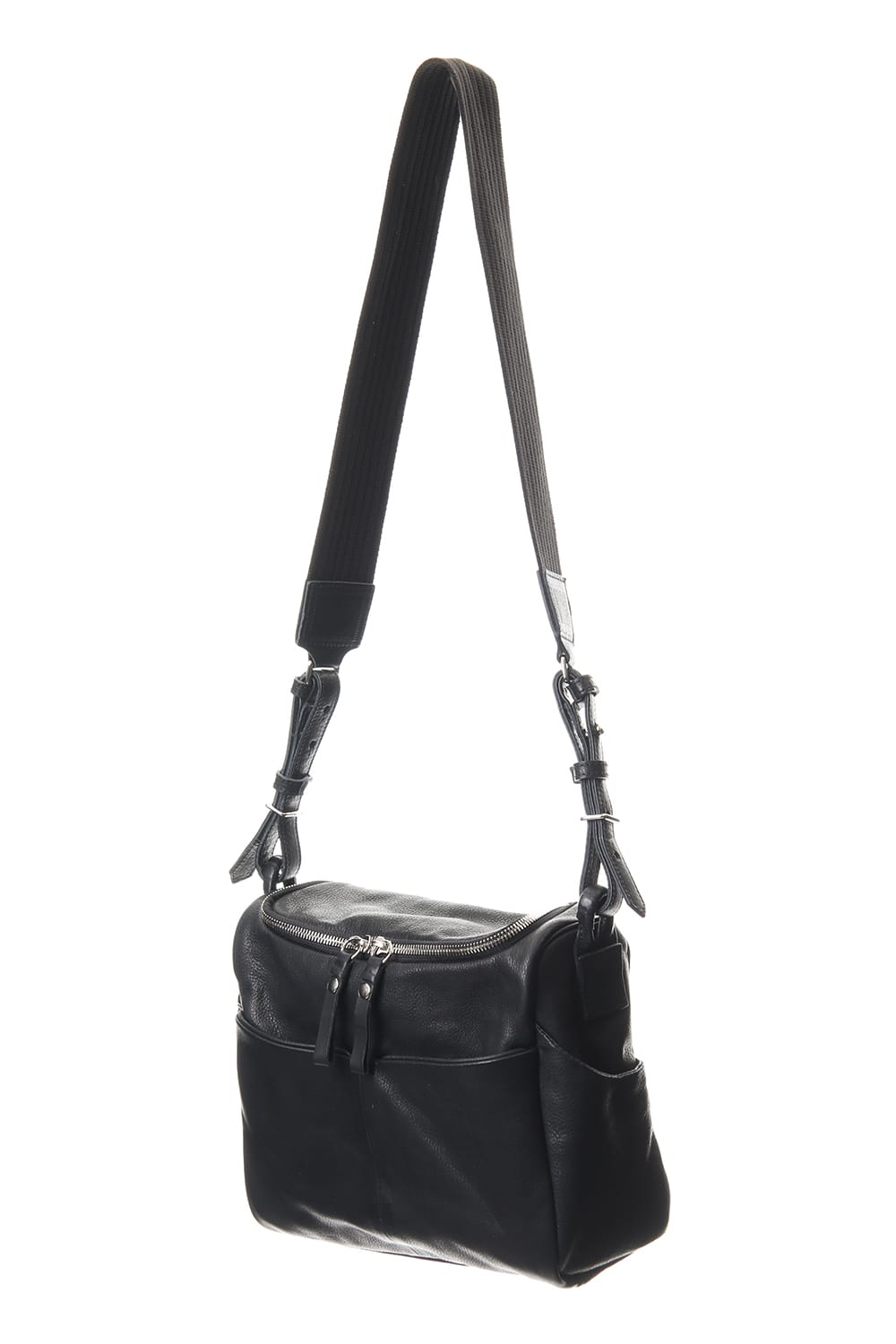 Mouse zip shoulder Mini Mat shrink Black