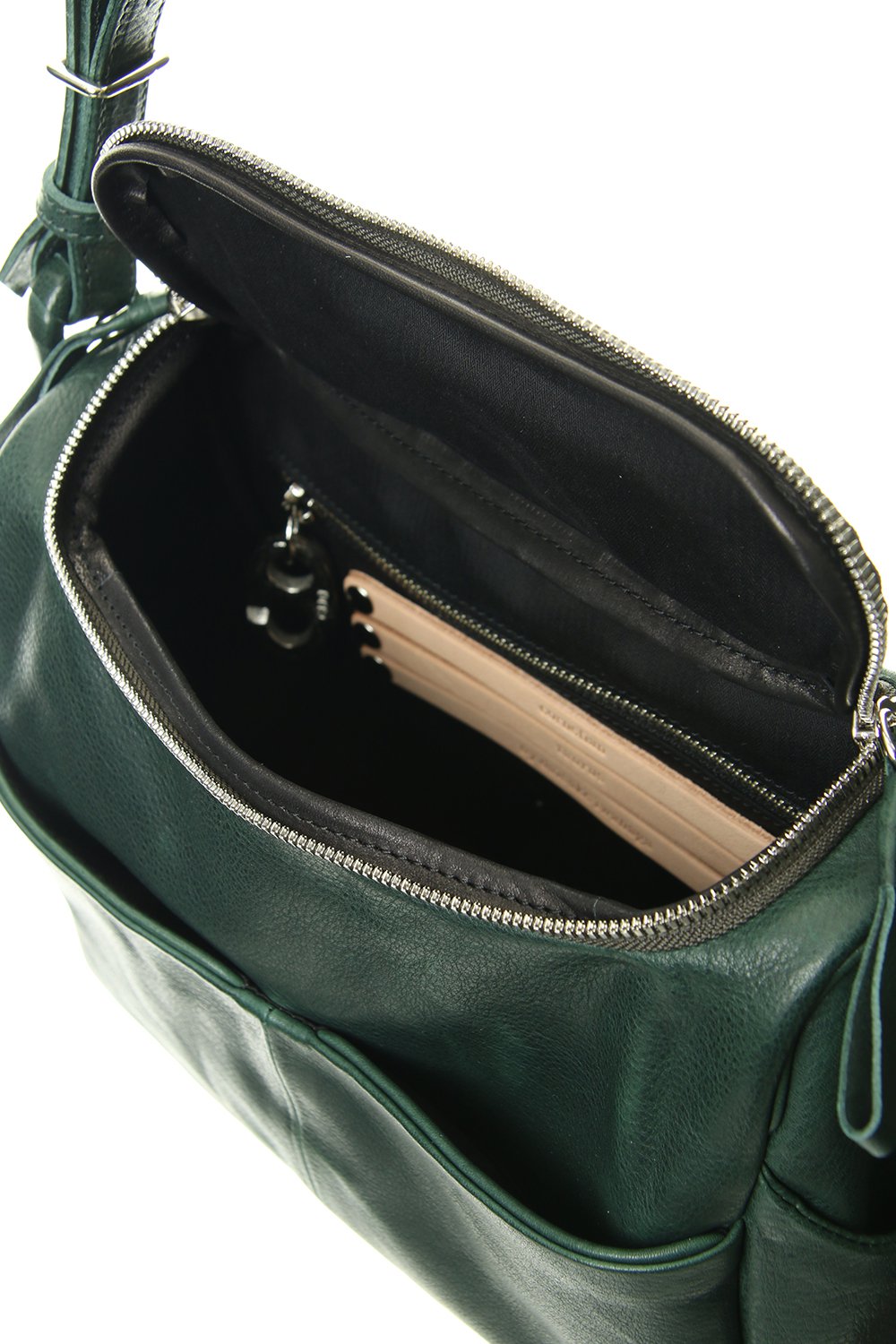 Mouse zip shoulder Mini Mat shrink Green