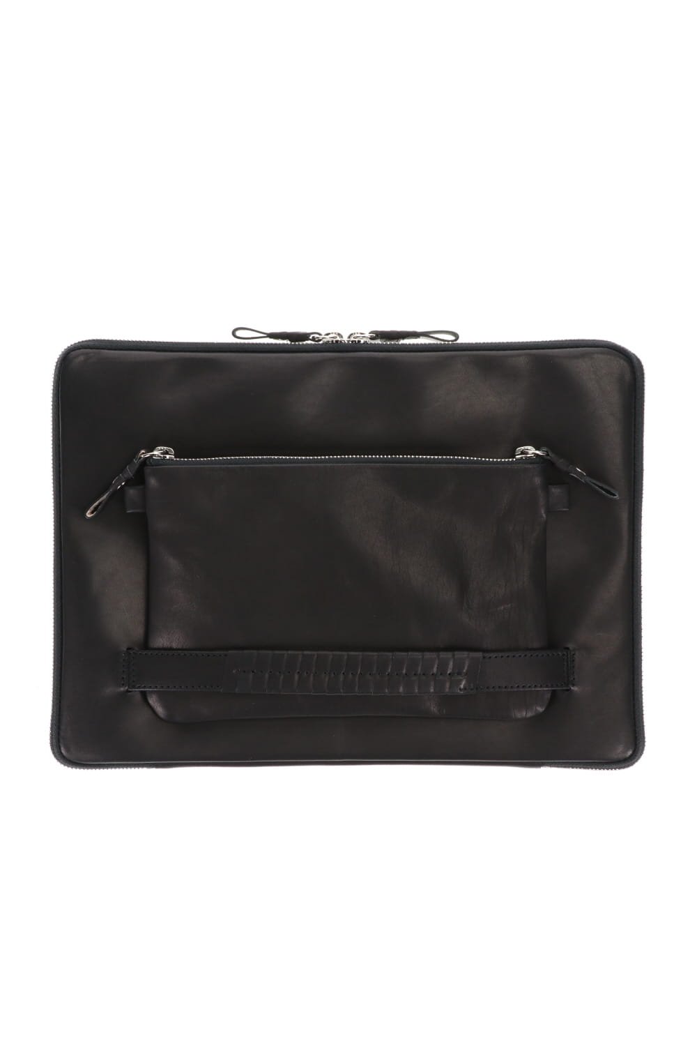 Slide clutch bag  - Cow leather from Hokkaido Black