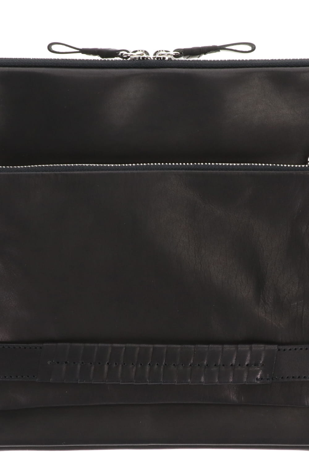 Slide clutch bag  - Cow leather from Hokkaido Black