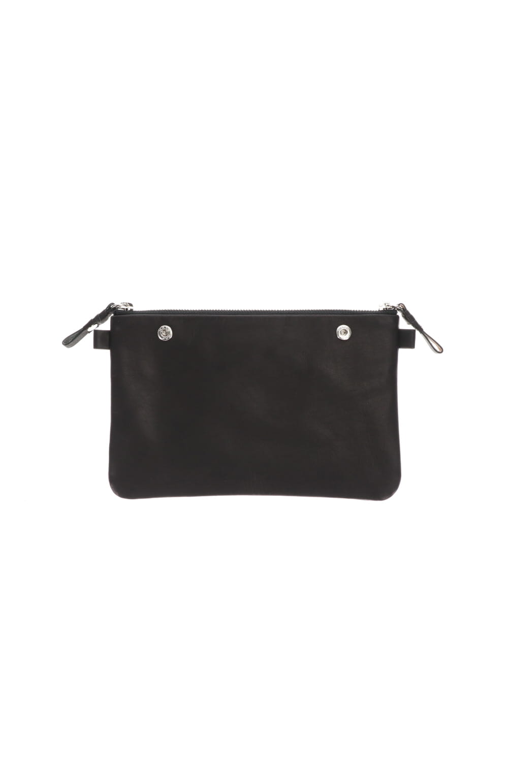 Slide clutch bag  - Cow leather from Hokkaido Black