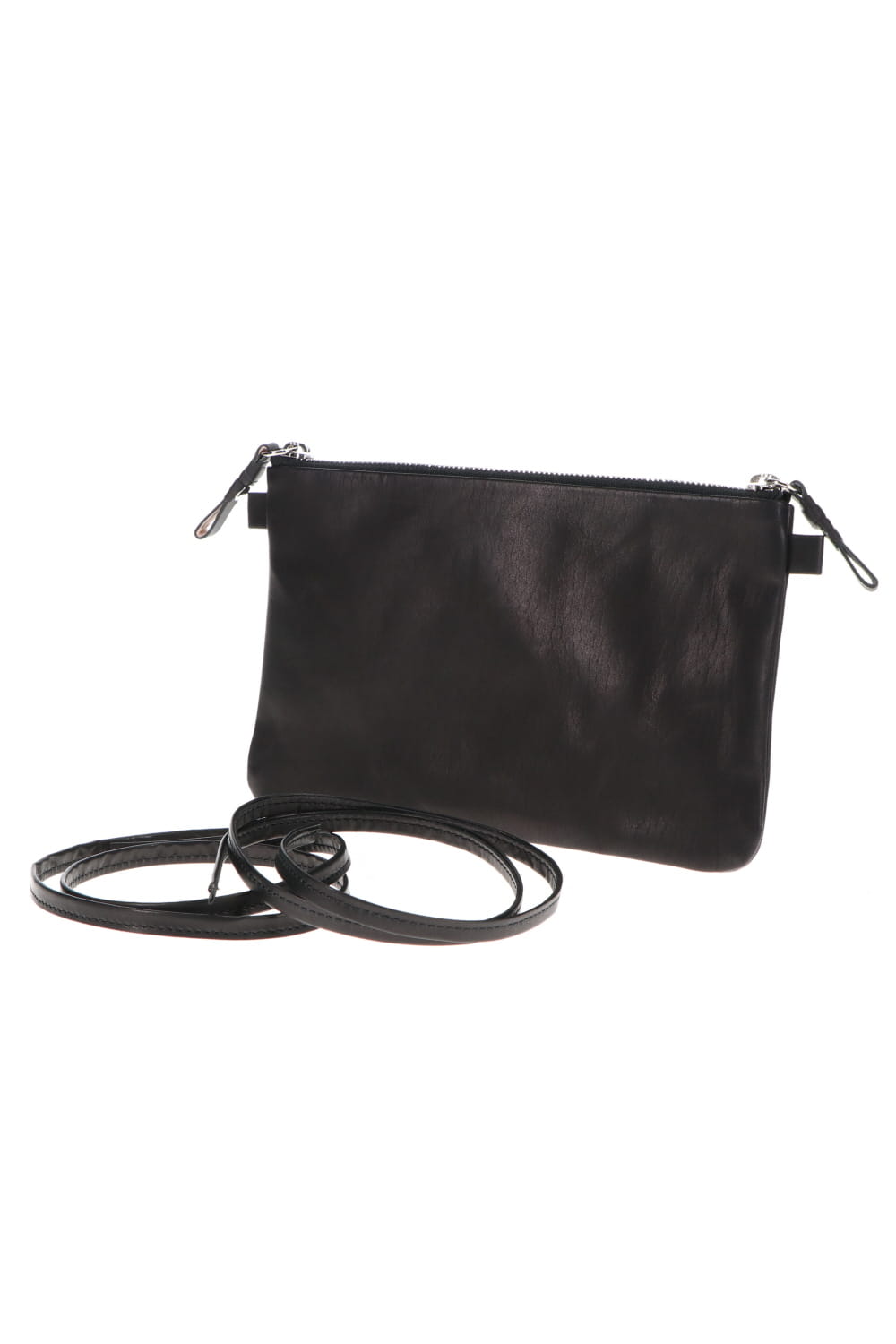 Slide clutch bag  - Cow leather from Hokkaido Black