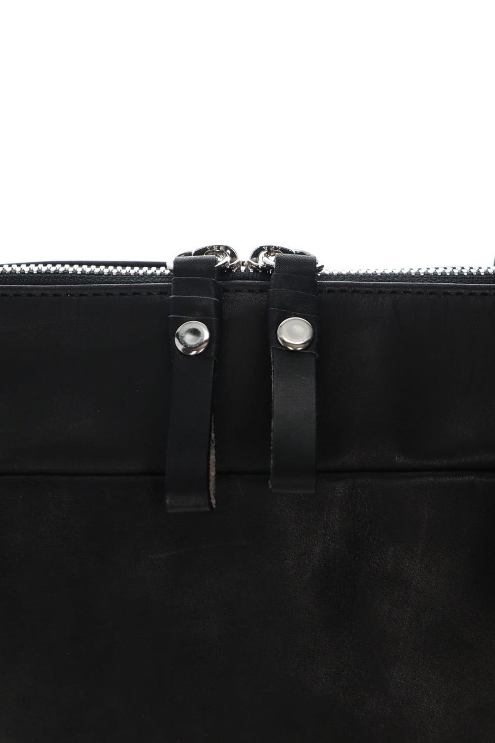 Slide tote bag - Cow leather from Hokkaido Black