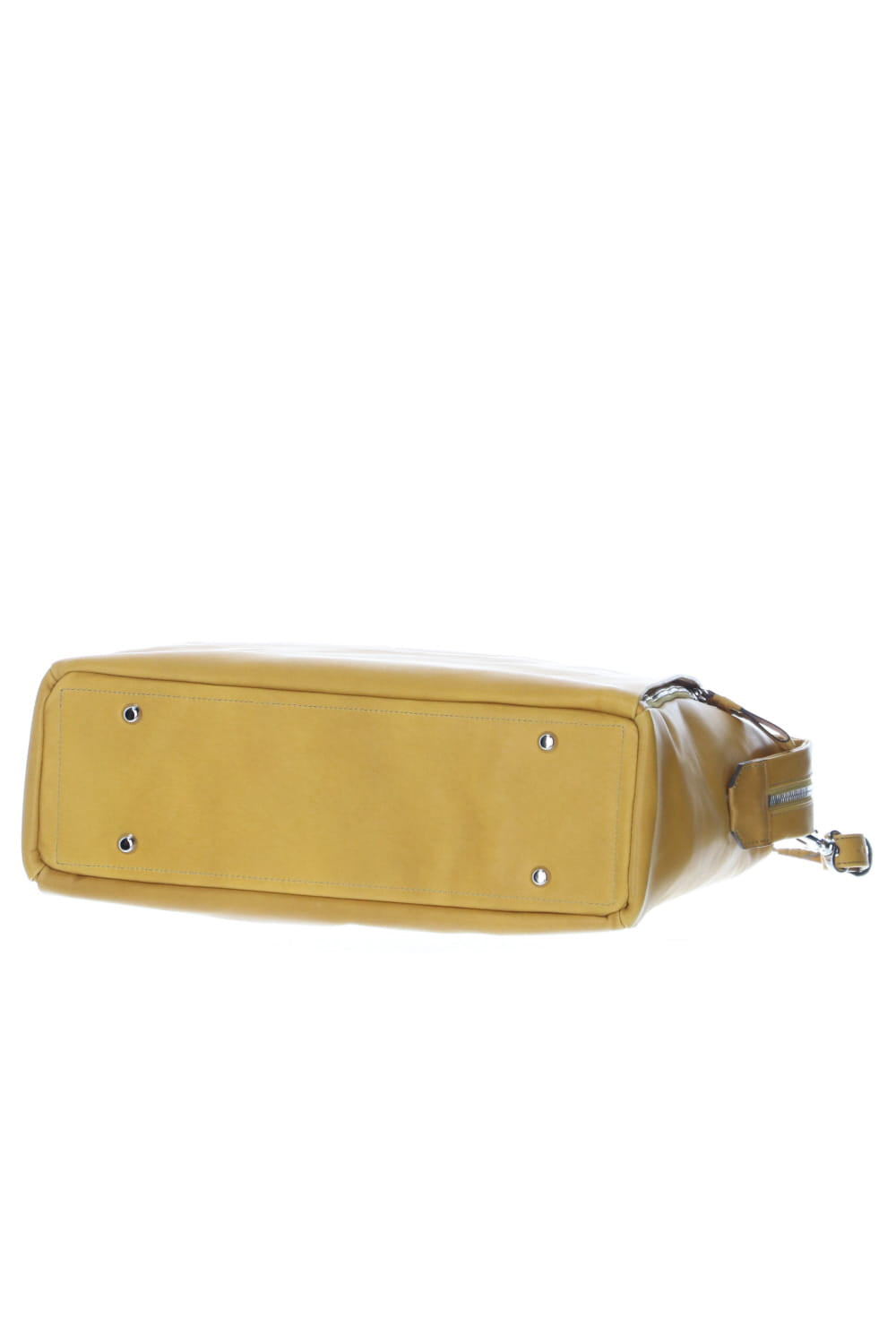 Slide tote bag - Cow leather from Hokkaido Mustard