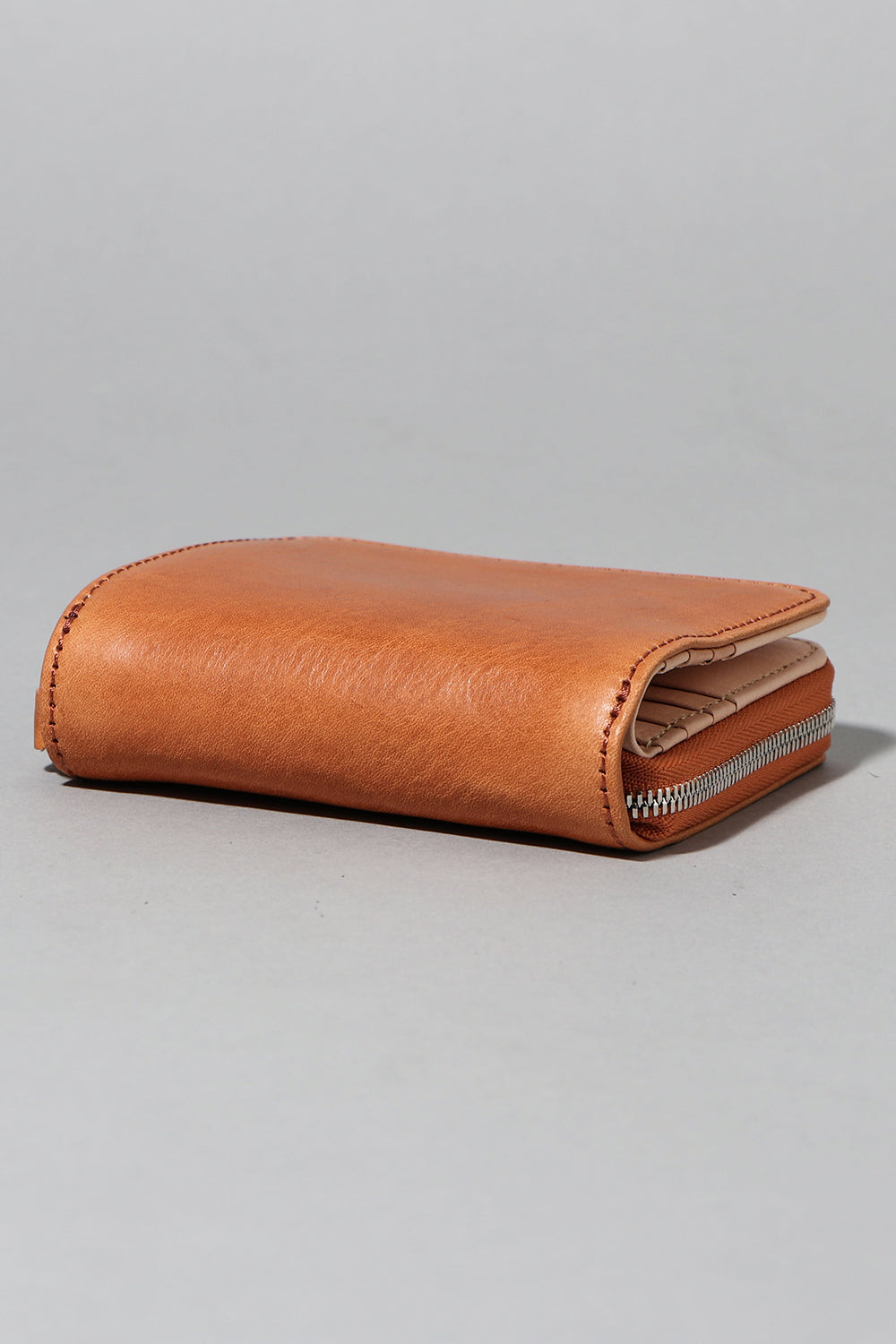 Tower half Wallet - Cow mineral  N.Brown