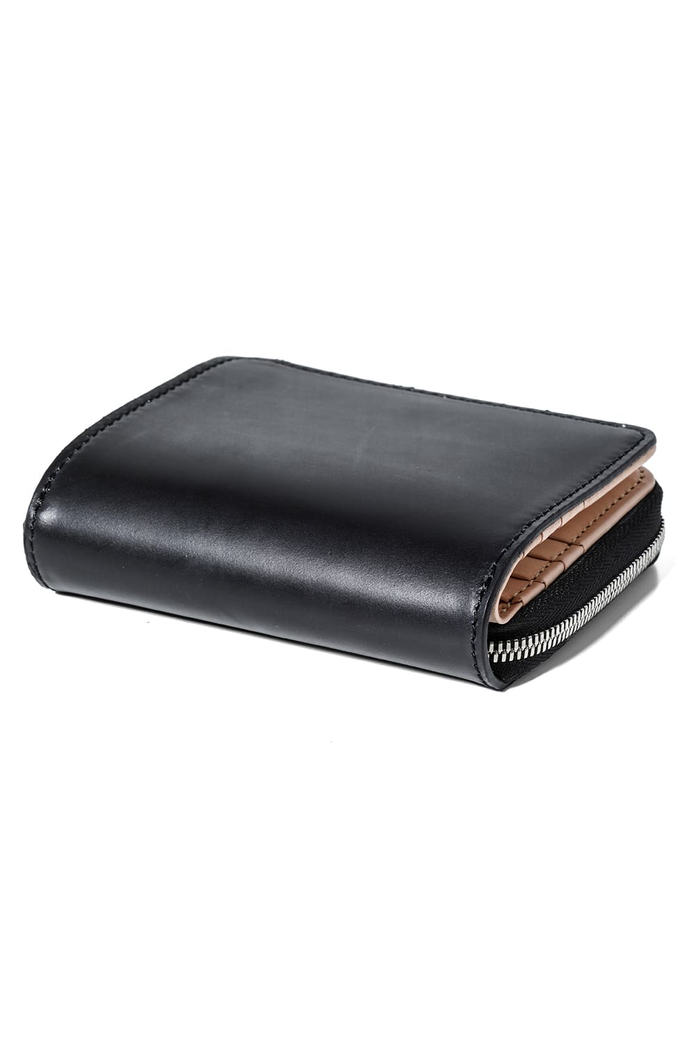 tower half wallet cordovan Black