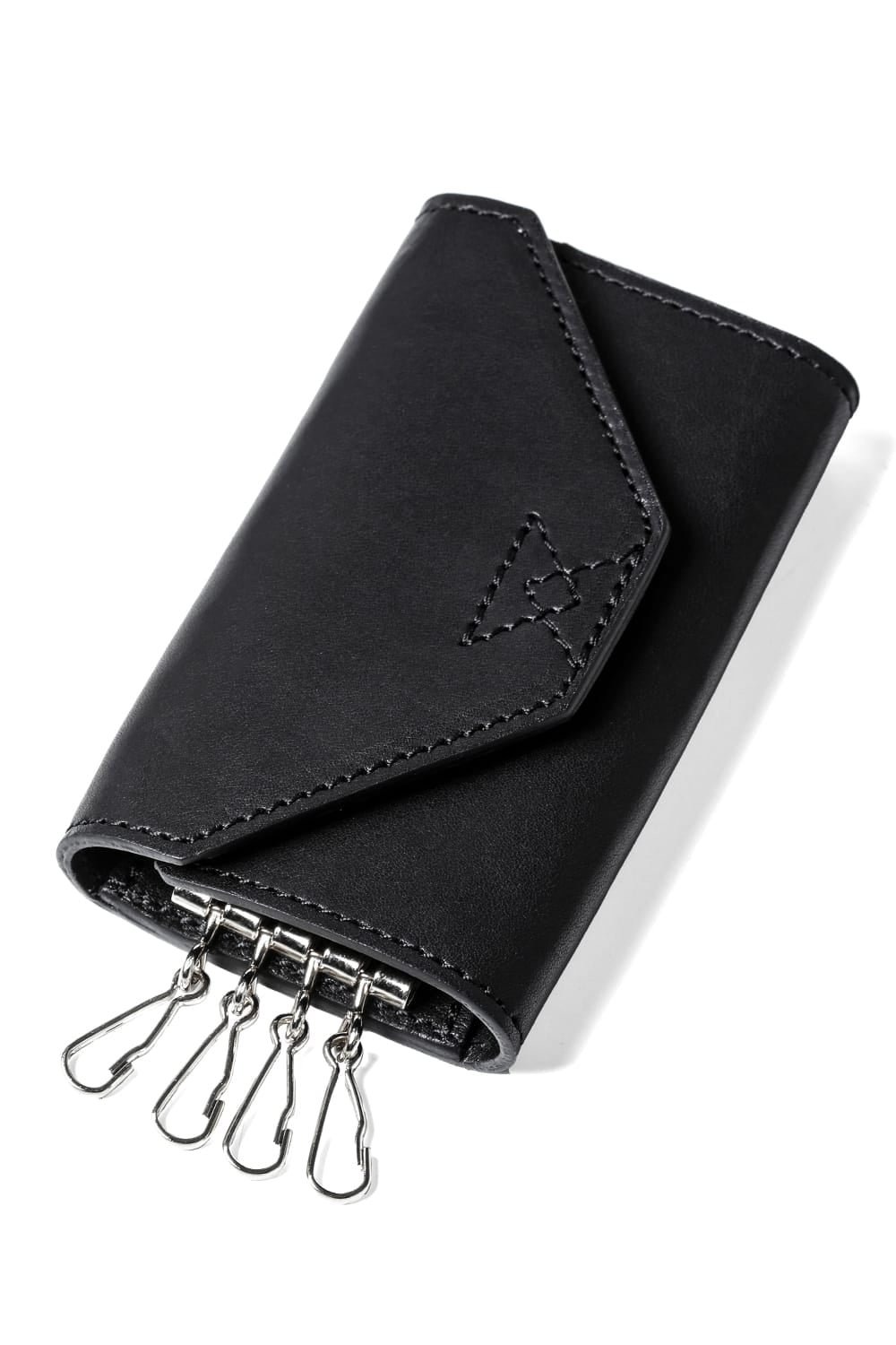 parallel key case Cow Leather Black