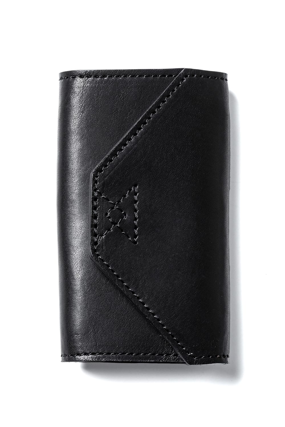 parallel key case Cow Leather Black