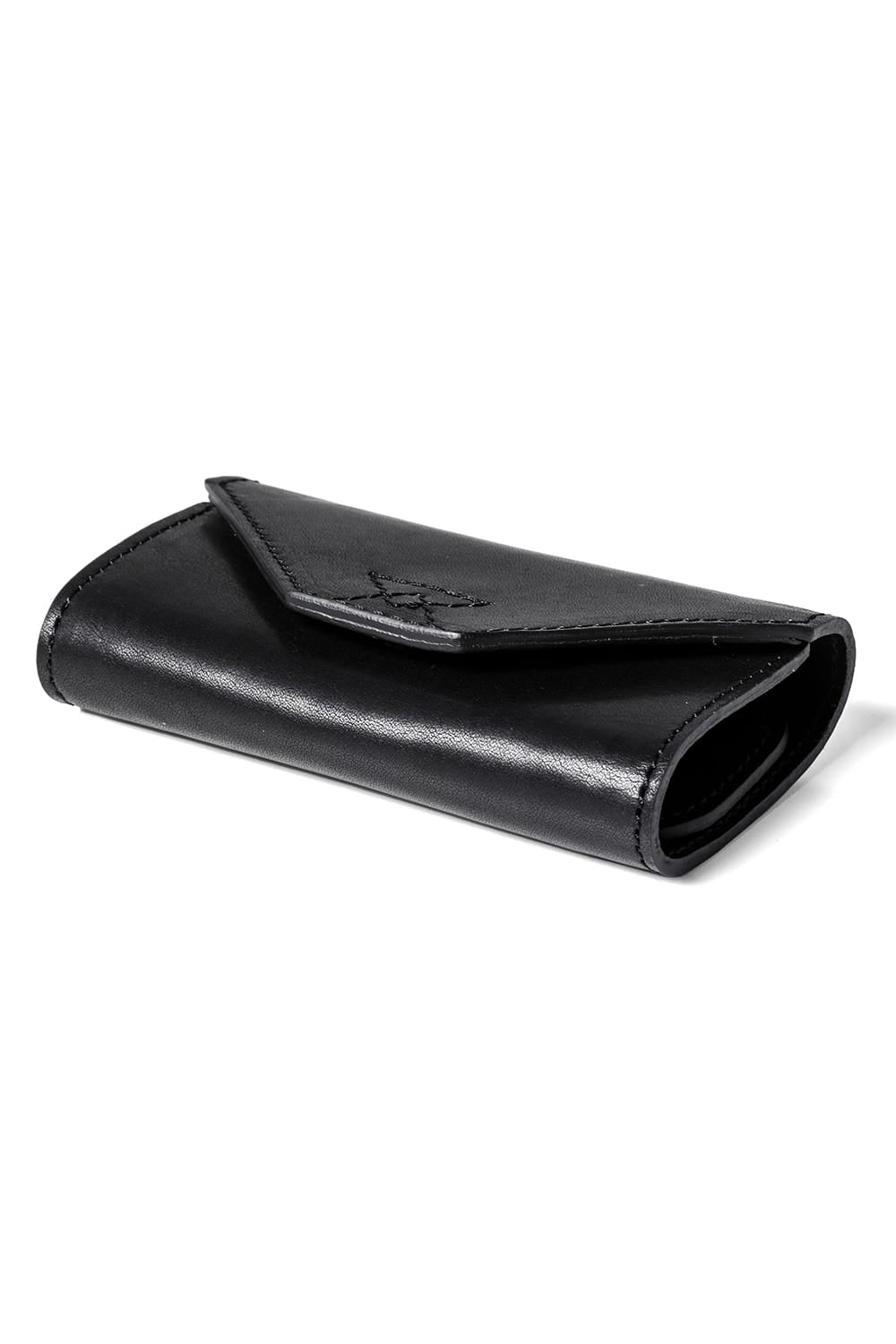 parallel key case Cow Leather Black