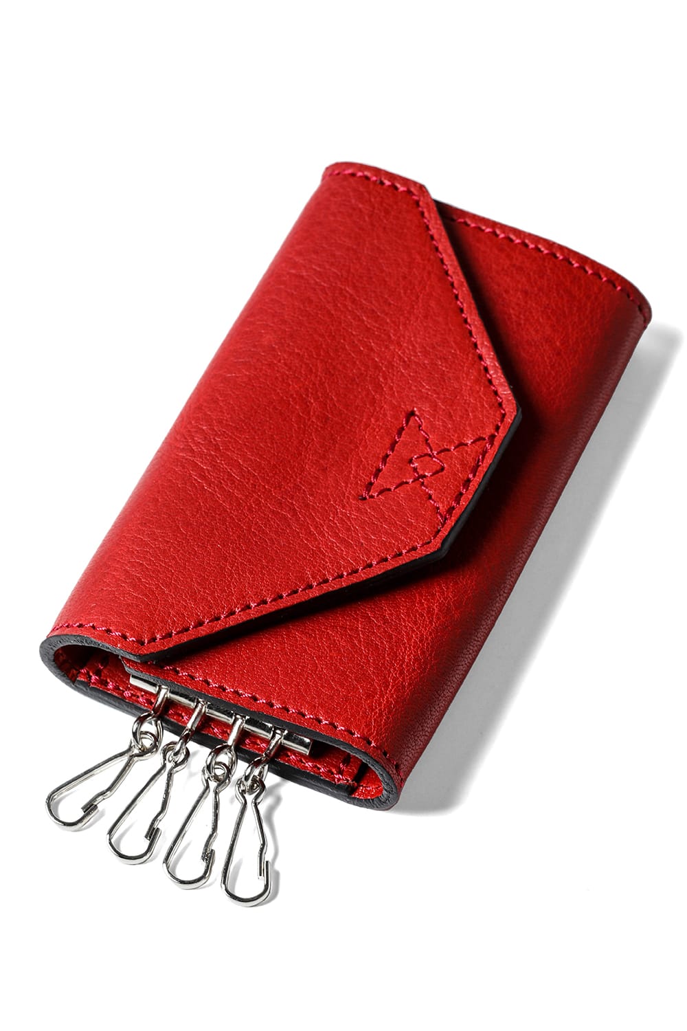 parallel key case Cow Leather Red