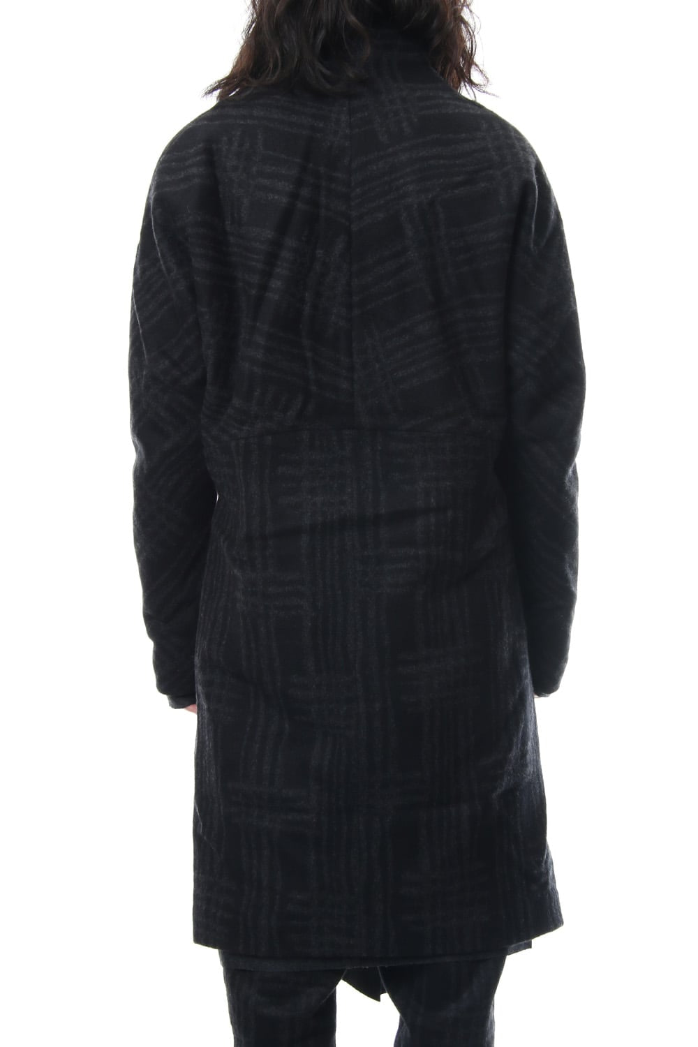 Coat CO28 Grid Pattern Jaquard Wool Beaver Finished