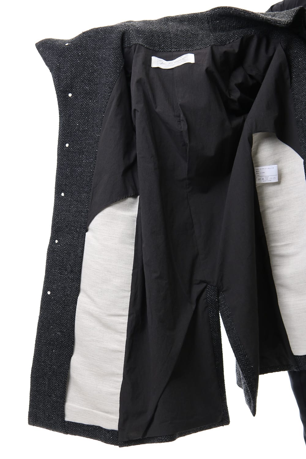 Hight Neck Coat Wool Angora Tweed - CO9-HW16