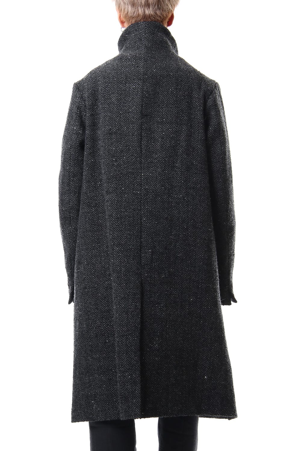 Hight Neck Coat Wool Angora Tweed - CO9-HW16
