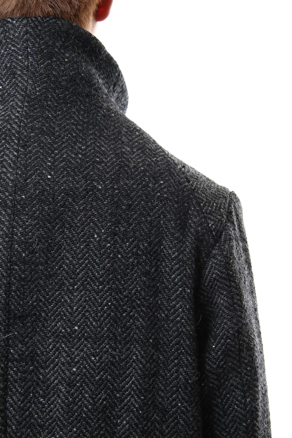 Hight Neck Coat Wool Angora Tweed - CO9-HW16