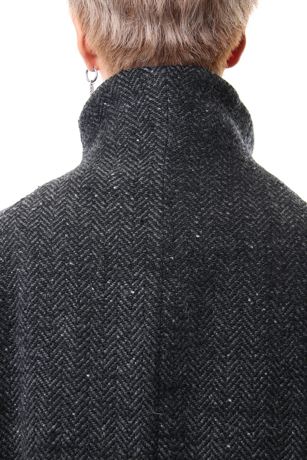 Hight Neck Coat Wool Angora Tweed - CO9-HW16