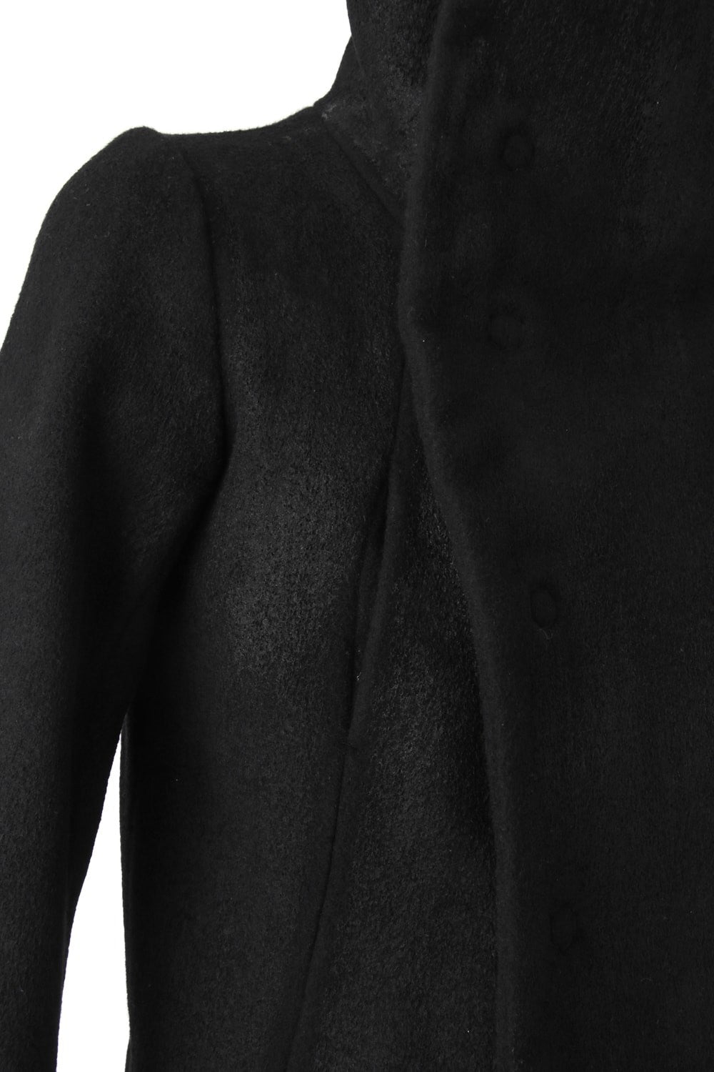 Coating Wool Melton High Neck Coat