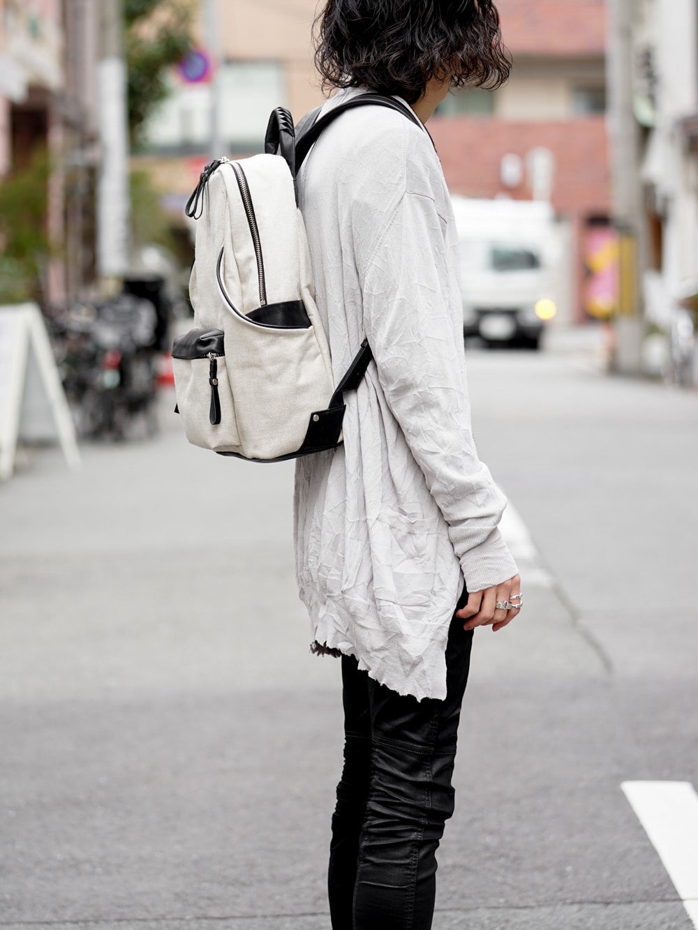 tower Ruck - Linen×Steer Leather Natural