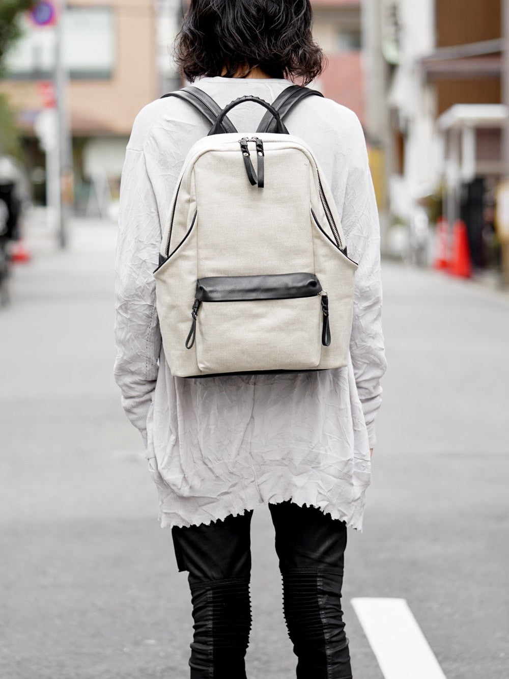 tower Ruck - Linen×Steer Leather Natural