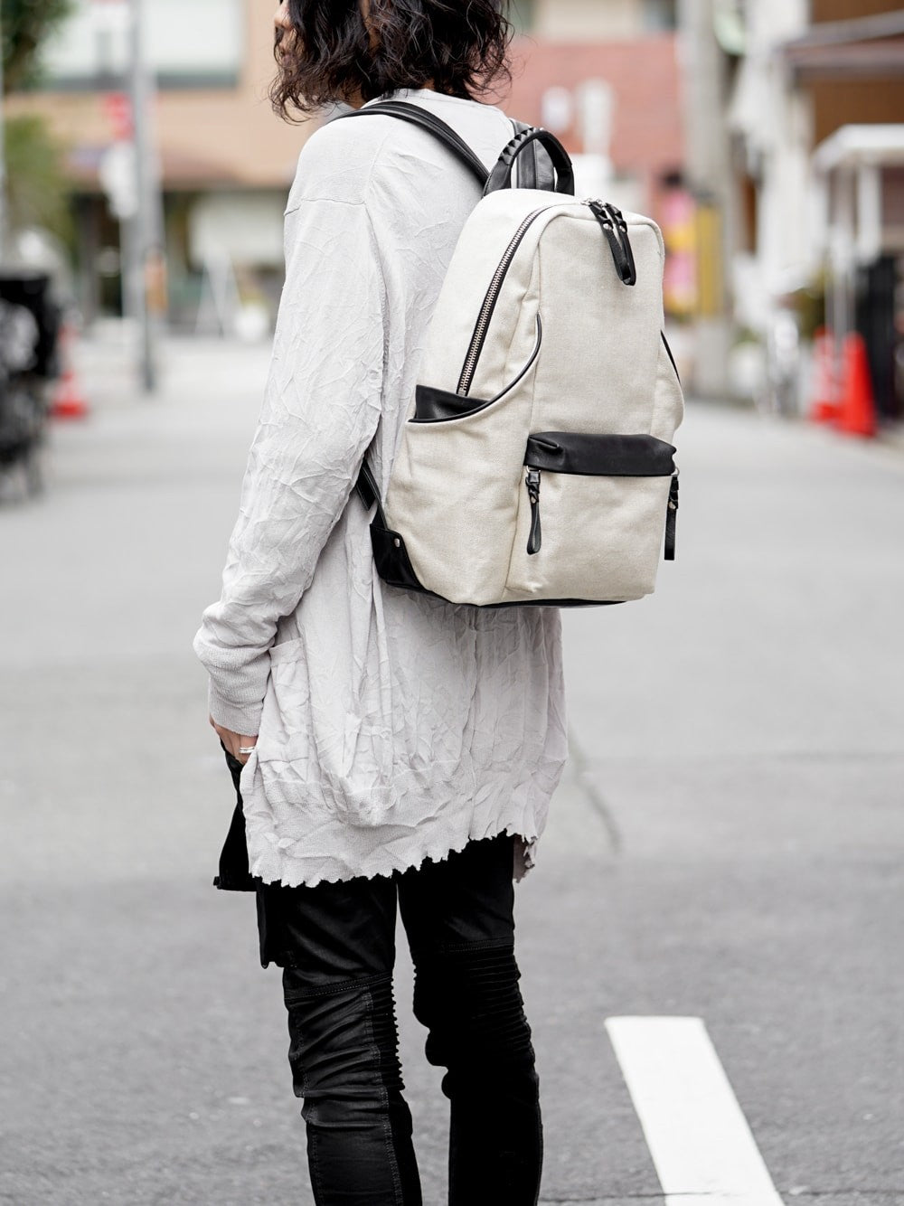 tower Ruck - Linen×Steer Leather Natural