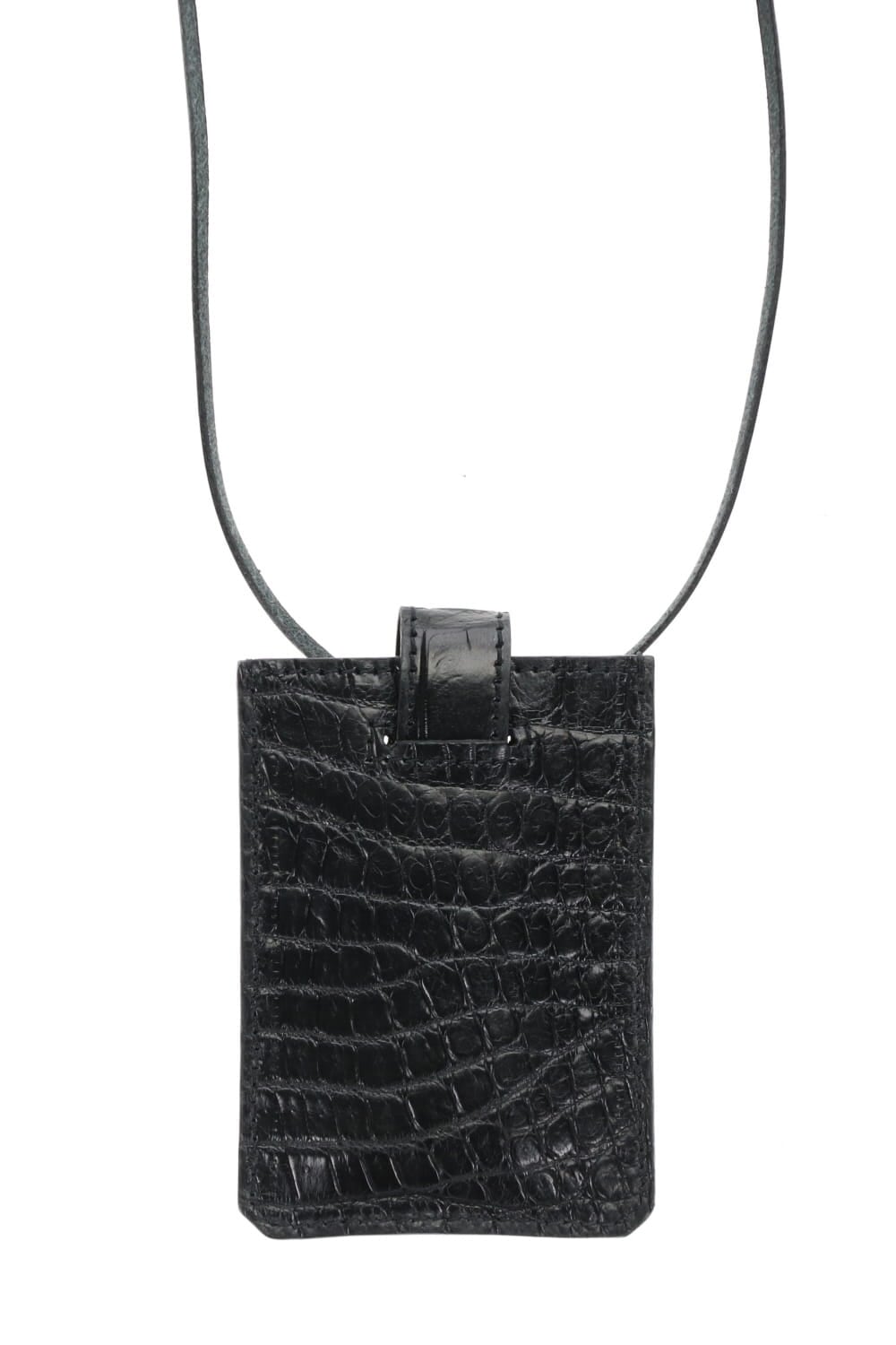 Slide Card Case - Crocodile Black