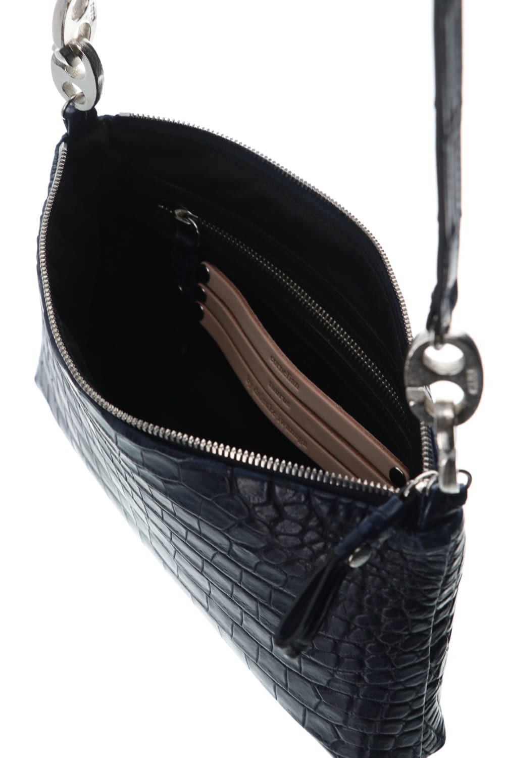 1tone pouch shoulder - Crocodile Ai Navy