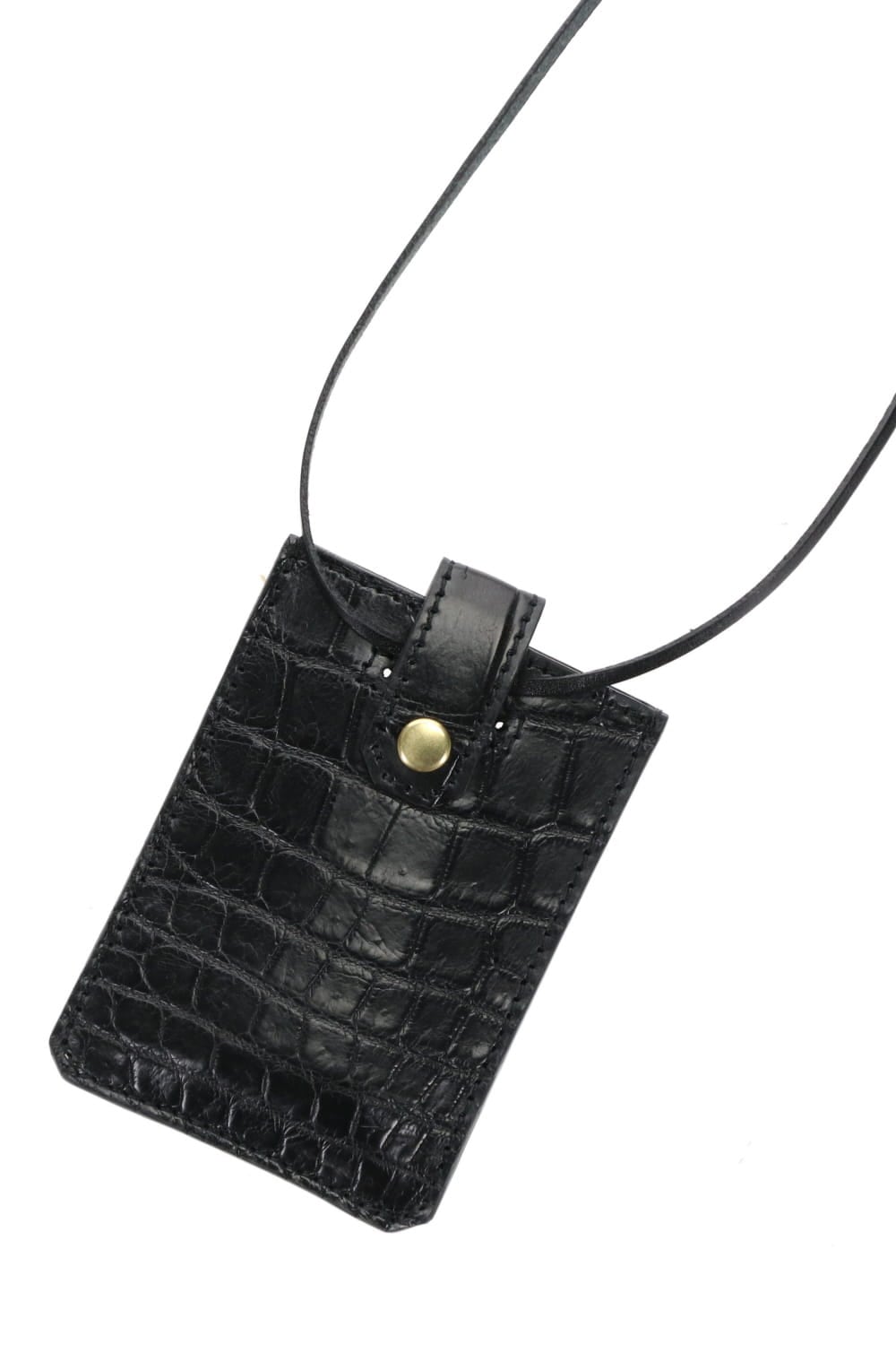 Slide Card Case - Crocodile Black