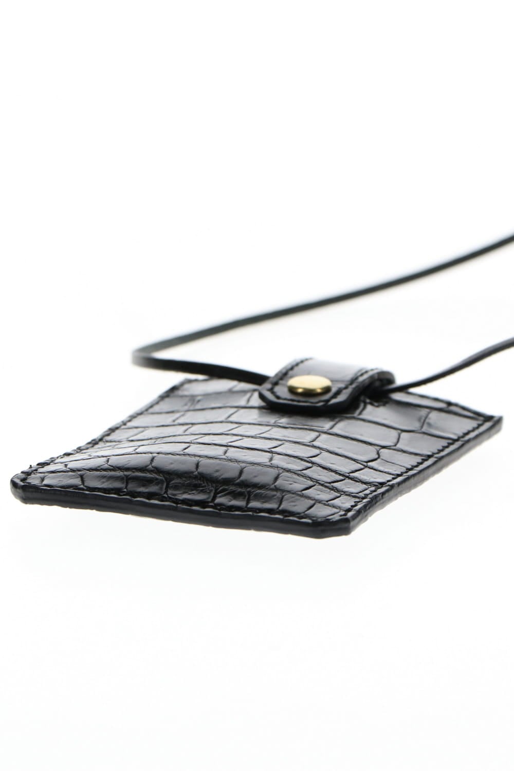 Slide Card Case - Crocodile Black