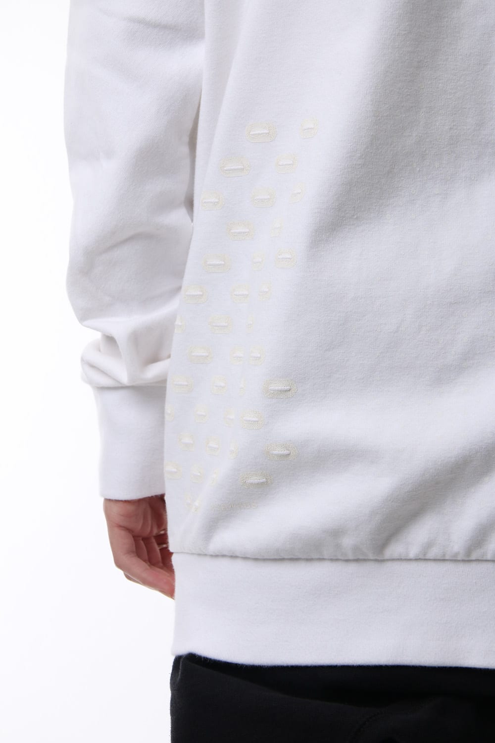 Reflector print & embroidery sweatshirt