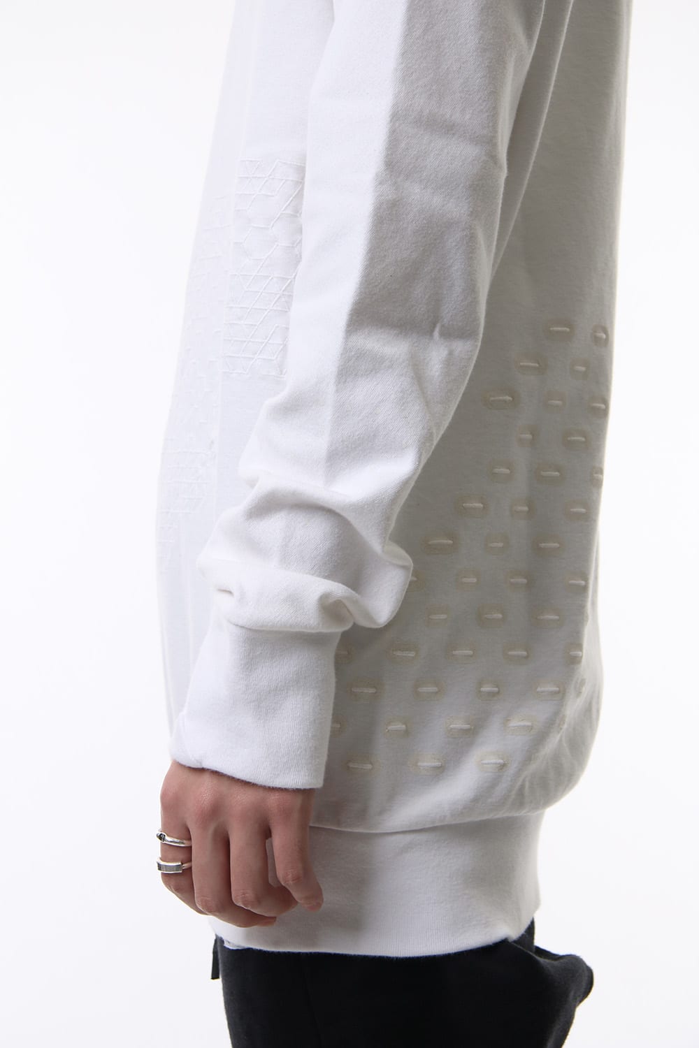 Reflector print & embroidery sweatshirt