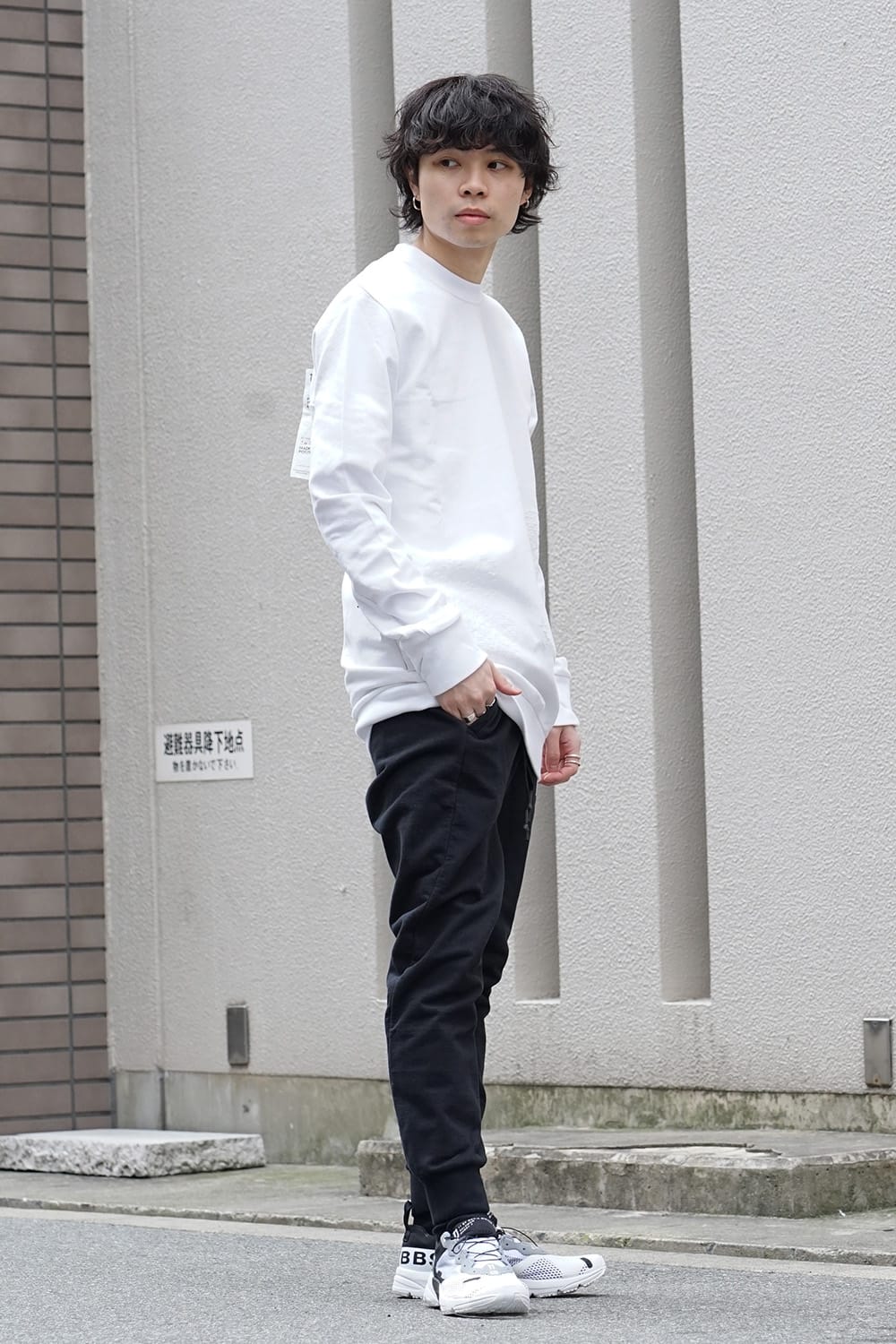 Reflector print & embroidery sweatshirt