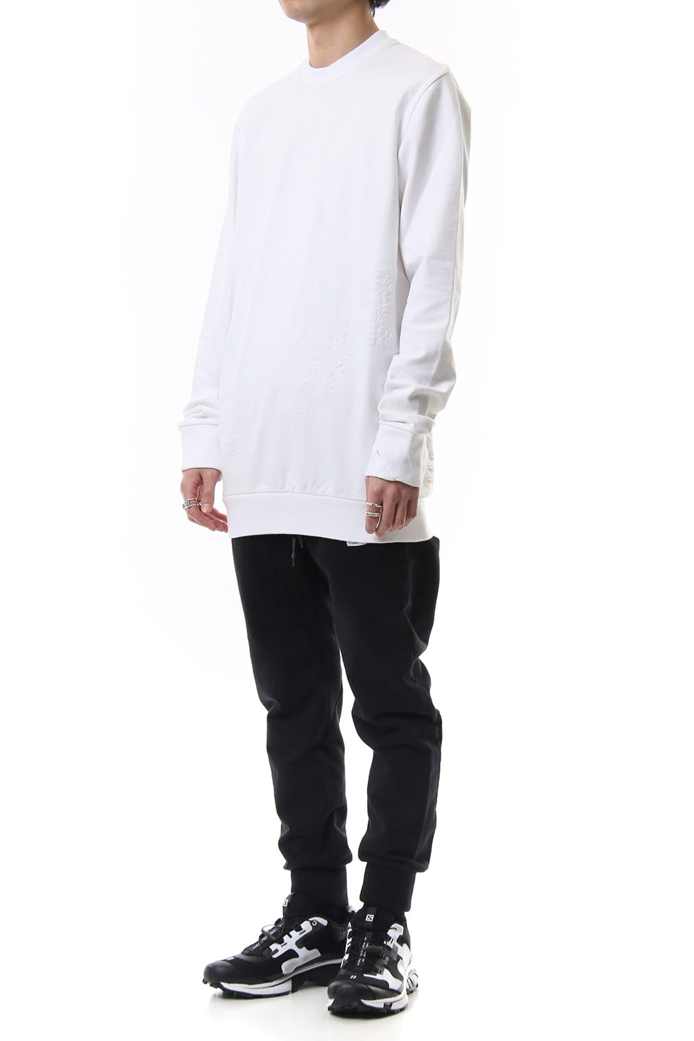 Reflector print & embroidery sweatshirt