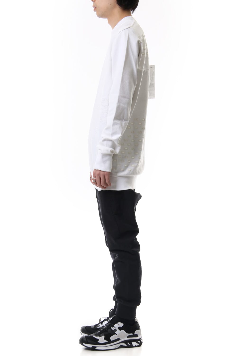 Reflector print & embroidery sweatshirt