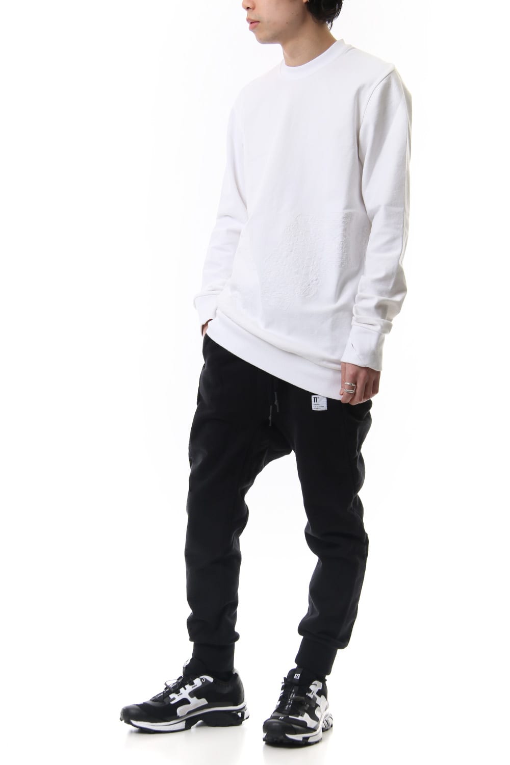 Reflector print & embroidery sweatshirt