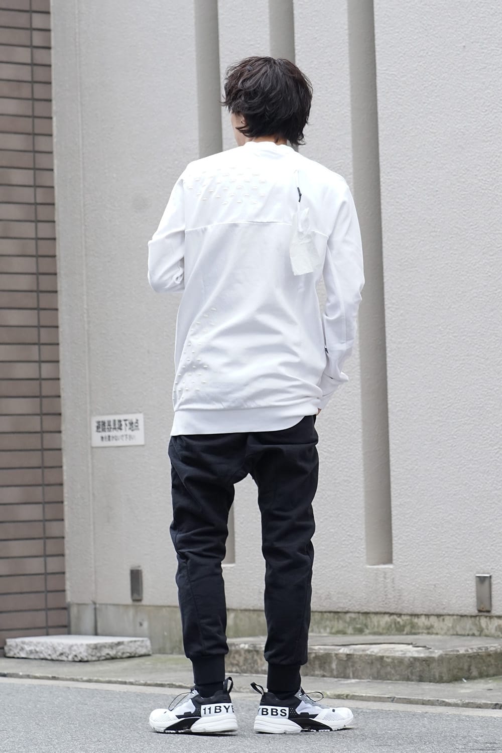 Reflector print & embroidery sweatshirt