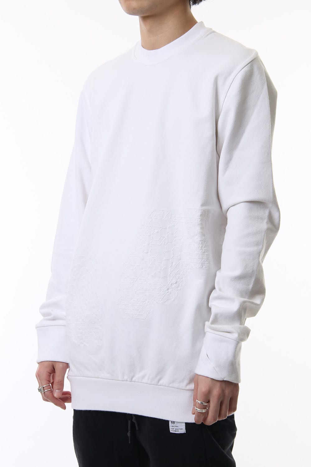 Reflector print & embroidery sweatshirt