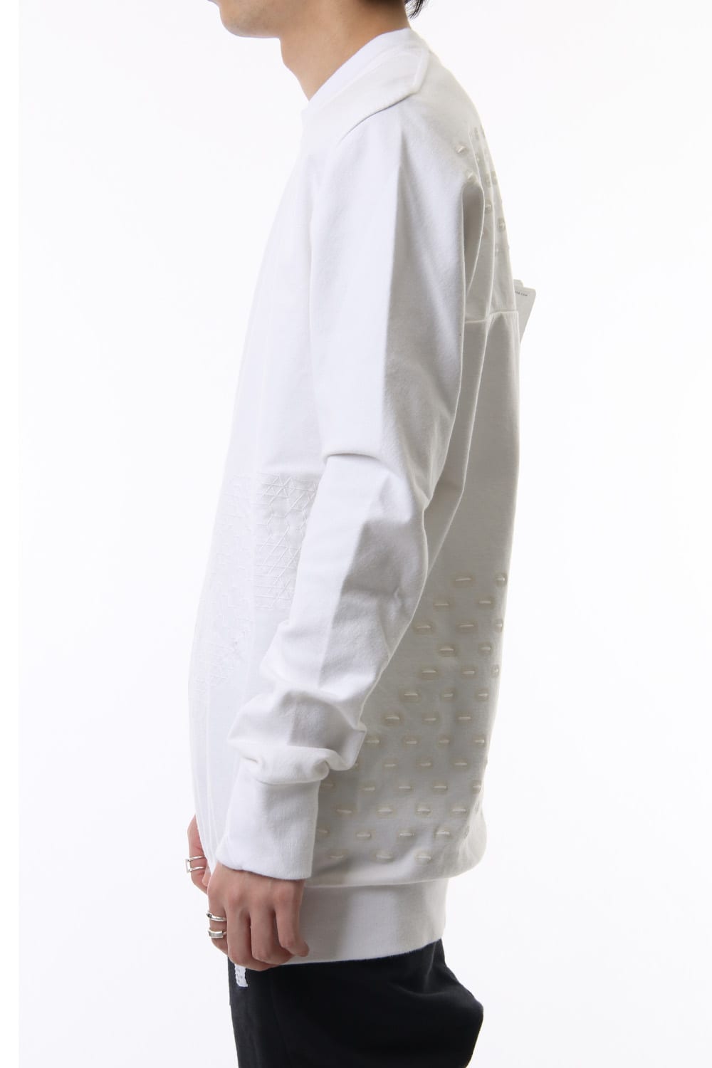 Reflector print & embroidery sweatshirt