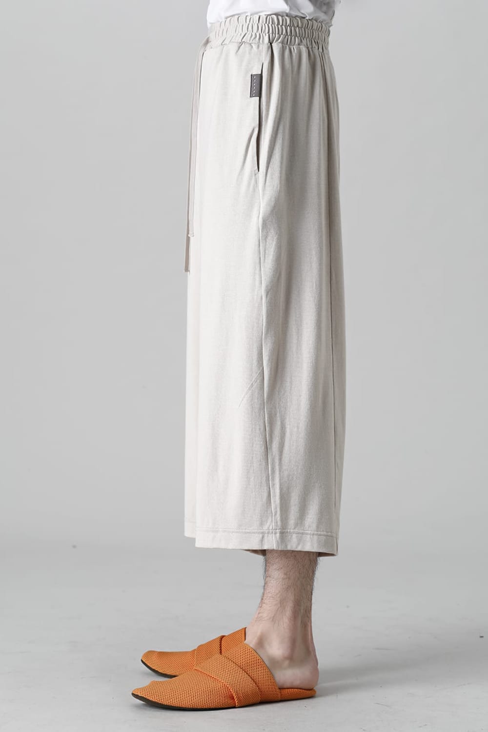 Cropped Pants White Gray