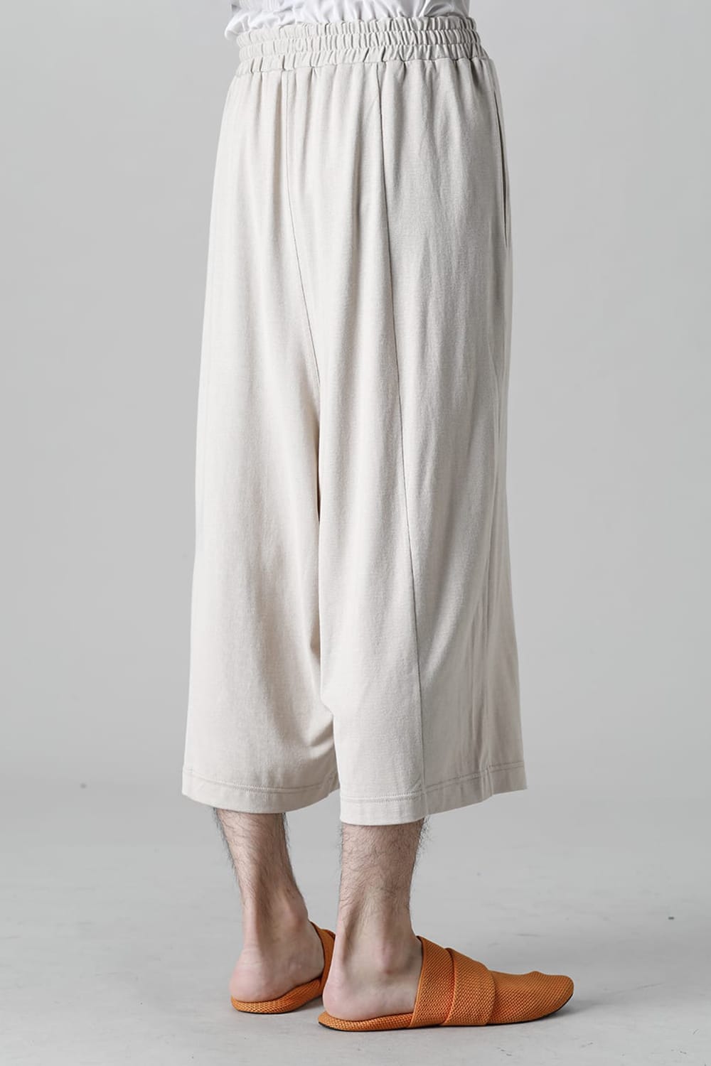 Cropped Pants White Gray