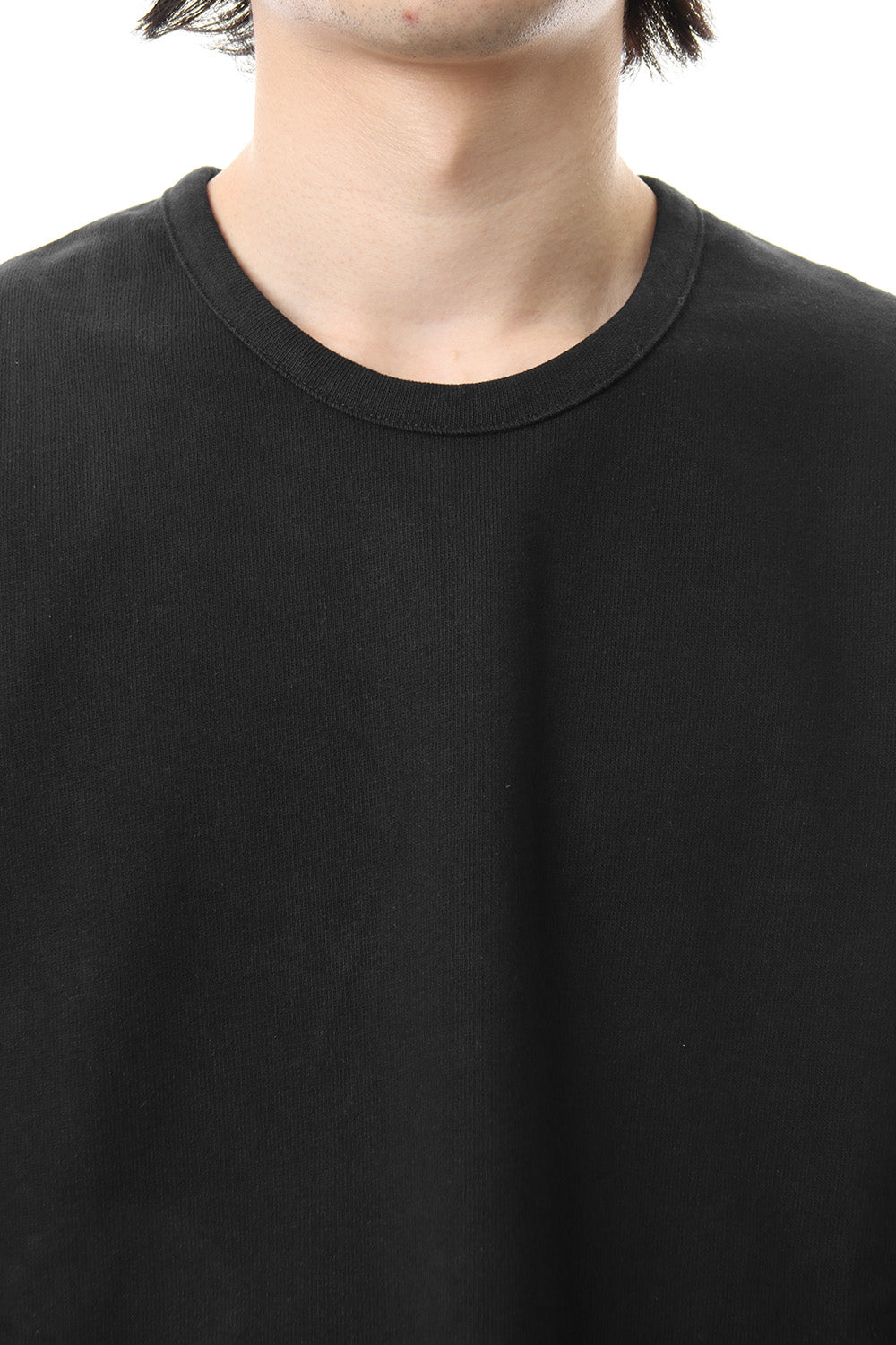 CREW NECK SIDEVENT S/S - Black - CM-1802