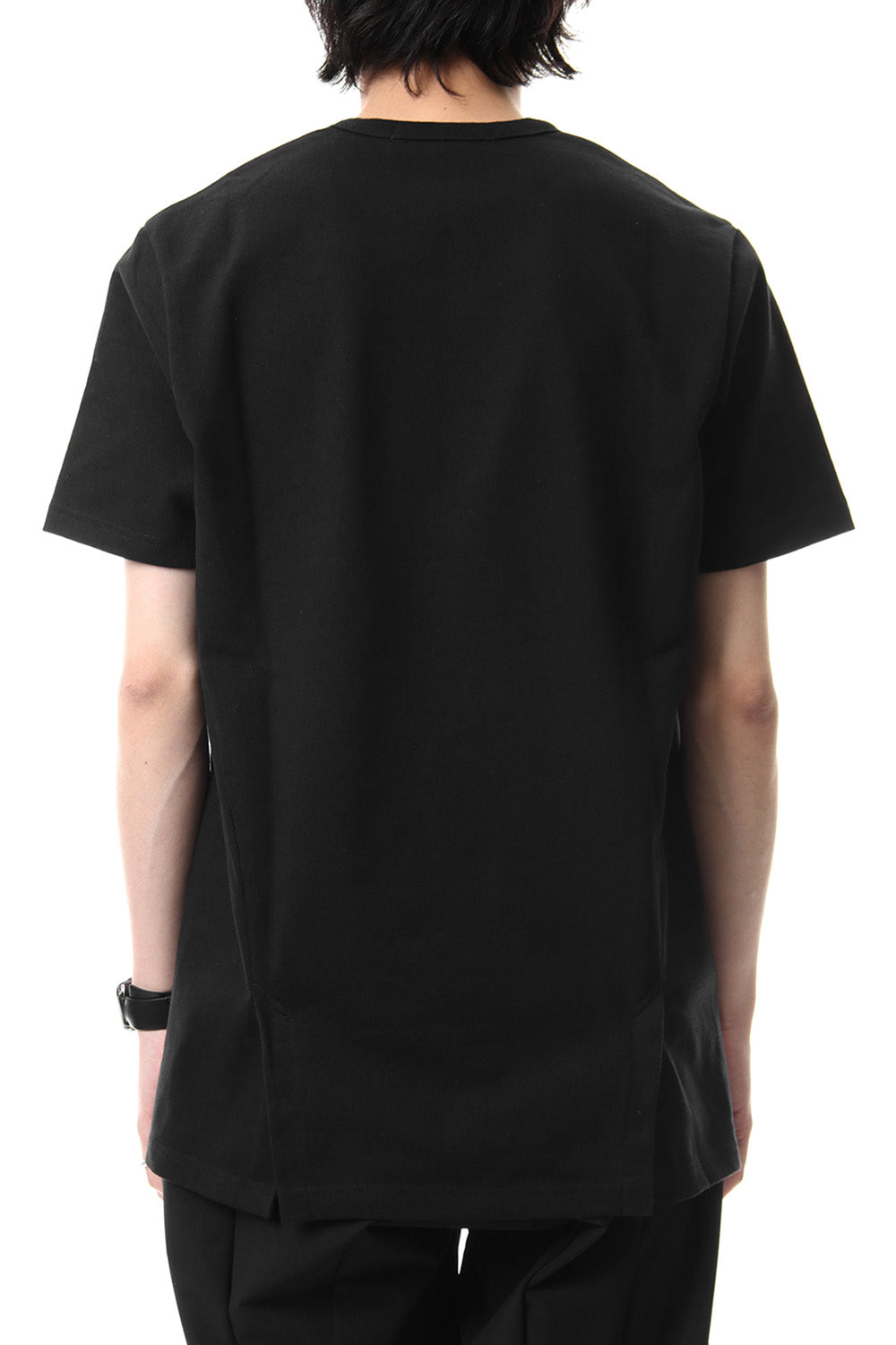 CREW NECK SIDEVENT S/S - Black - CM-1802