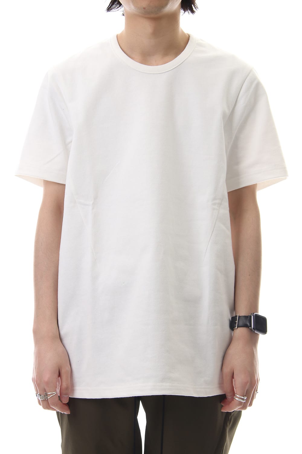 CREW NECK SIDEVENT S/S - White - CM-1802