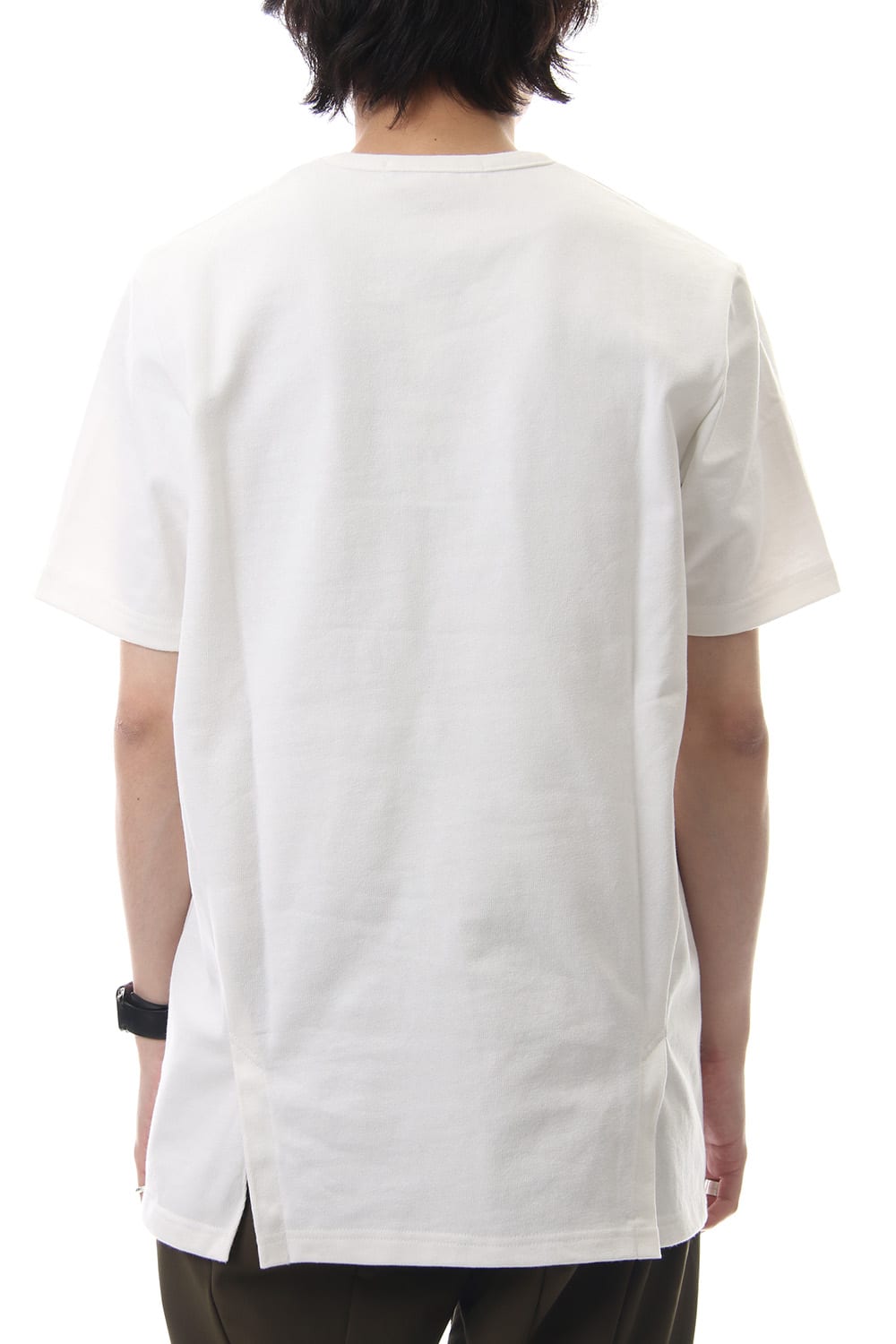 CREW NECK SIDEVENT S/S - White - CM-1802