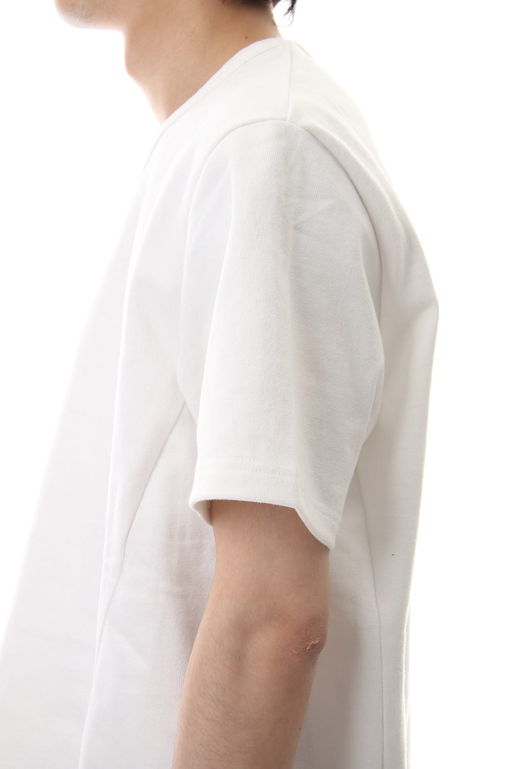 CREW NECK SIDEVENT S/S - White - CM-1802