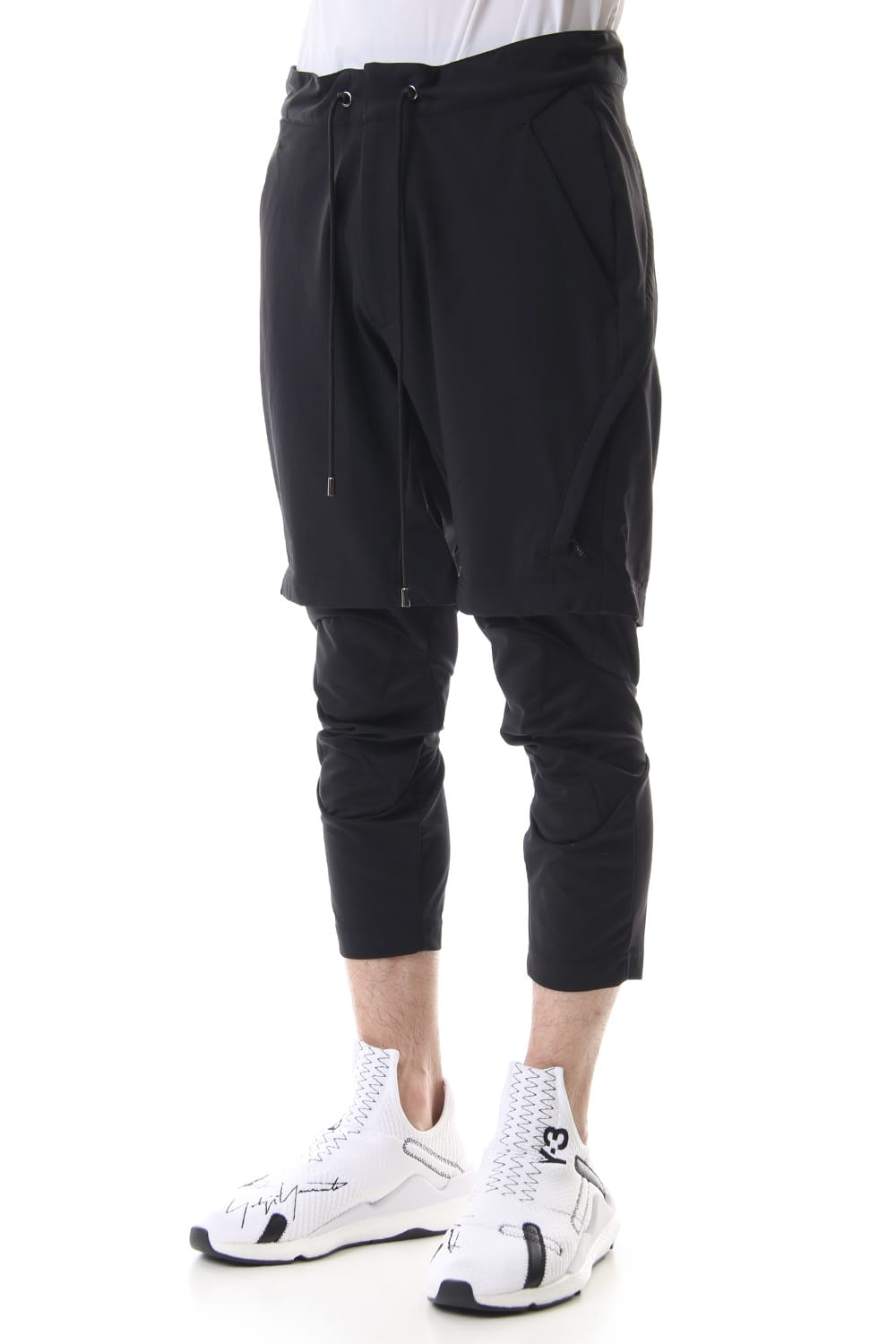 3/4 SURVIVAL LAYERED PANTS Black - CS-1815