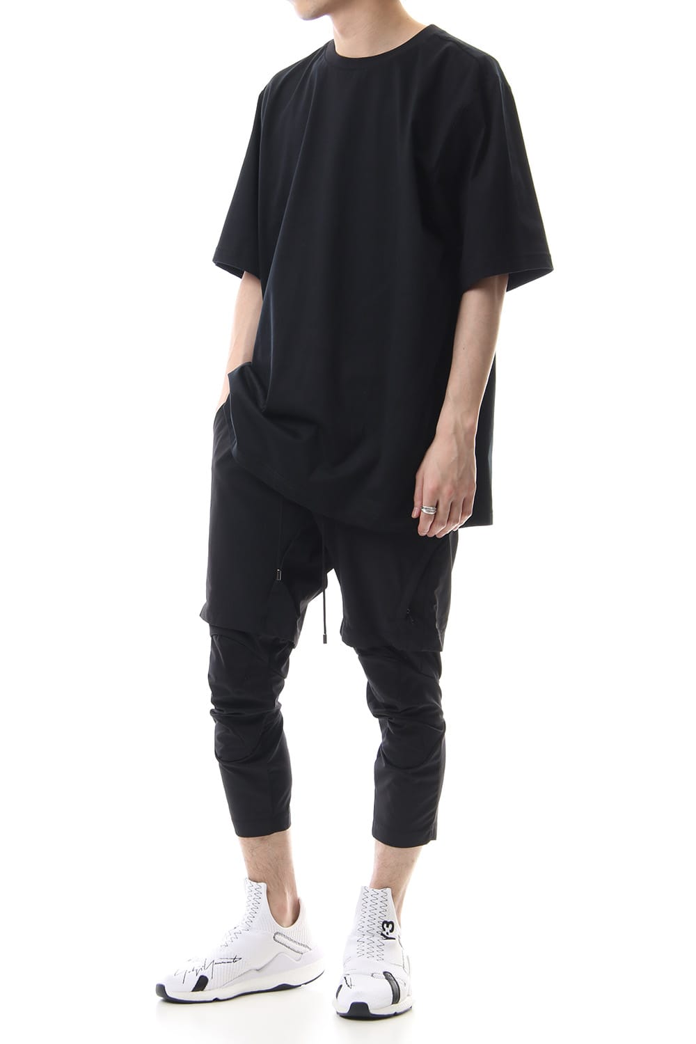 3/4 SURVIVAL LAYERED PANTS Black - CS-1815