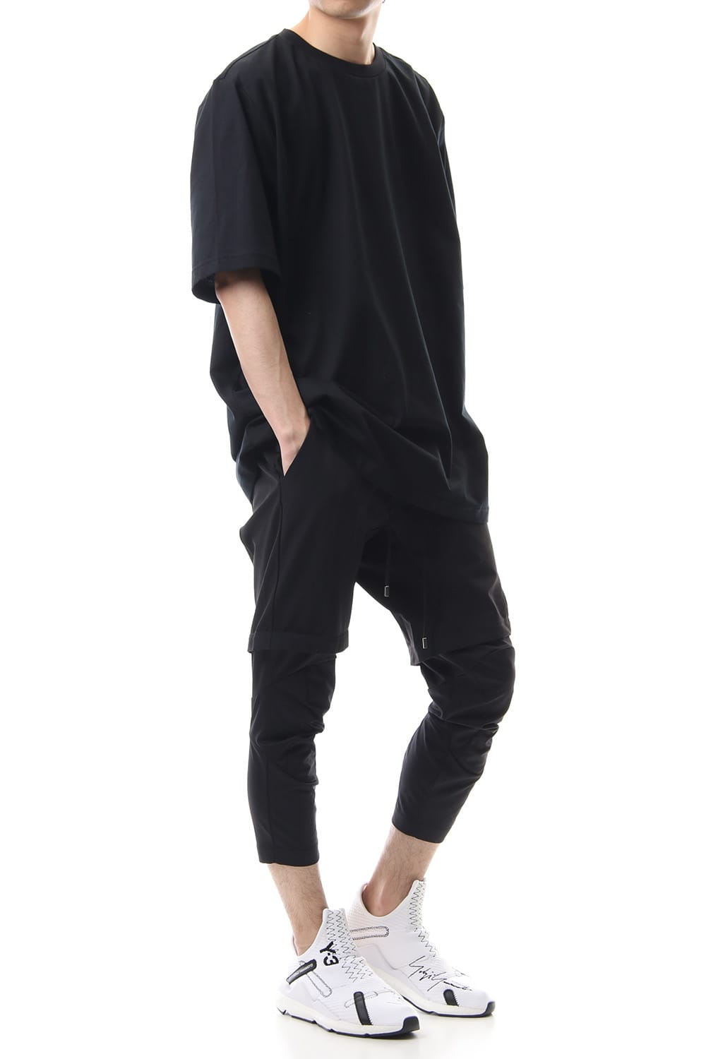 3/4 SURVIVAL LAYERED PANTS Black - CS-1815