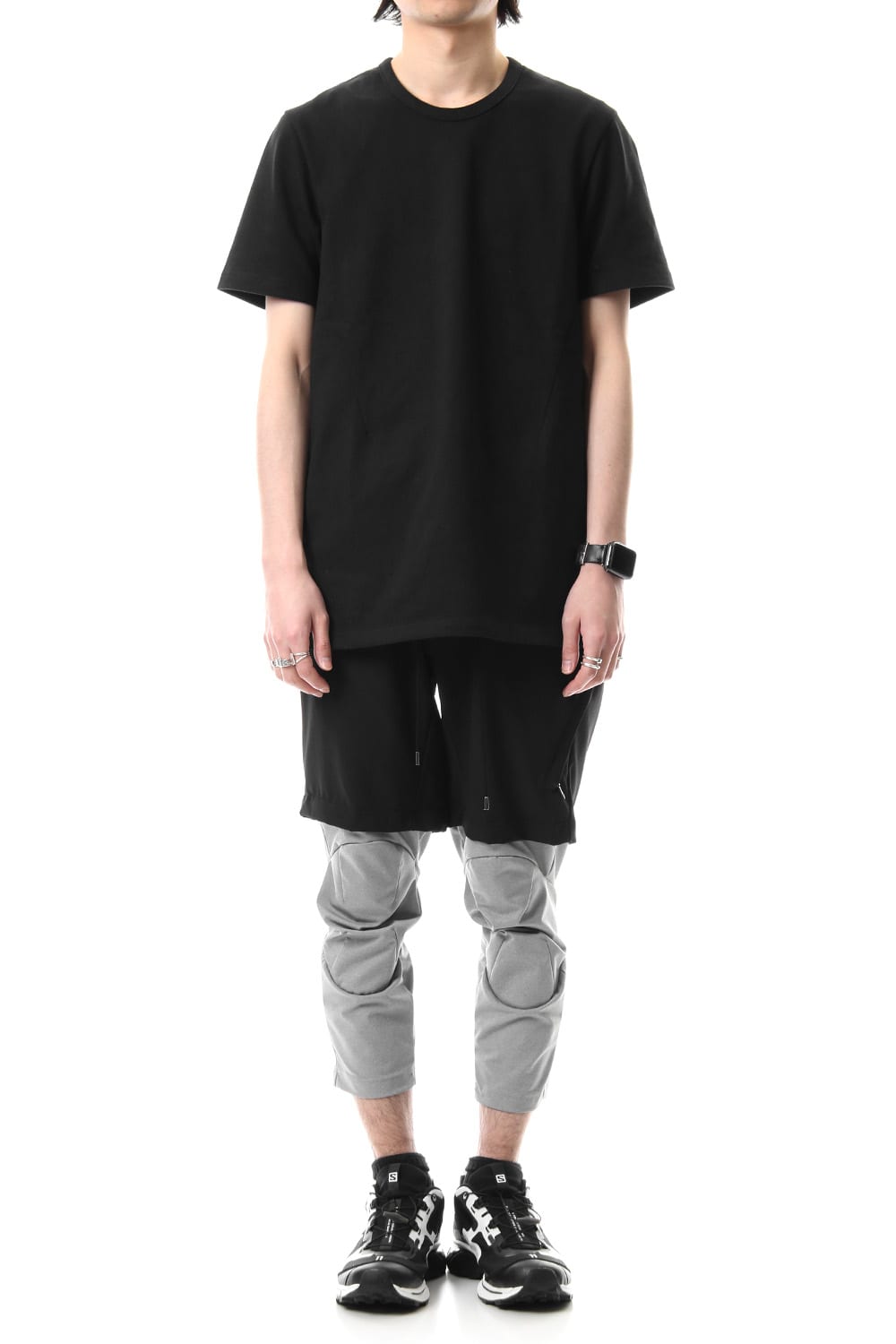 3/4 SURVIVAL LAYERED PANTS Black x Gray - CS-1815