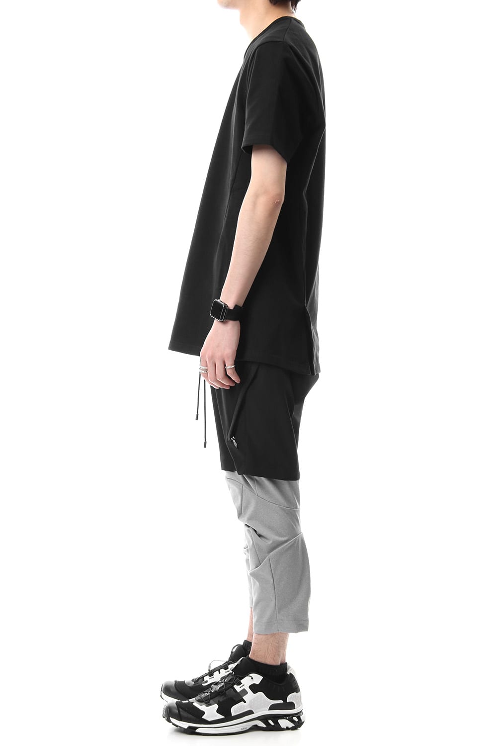 3/4 SURVIVAL LAYERED PANTS Black x Gray - CS-1815