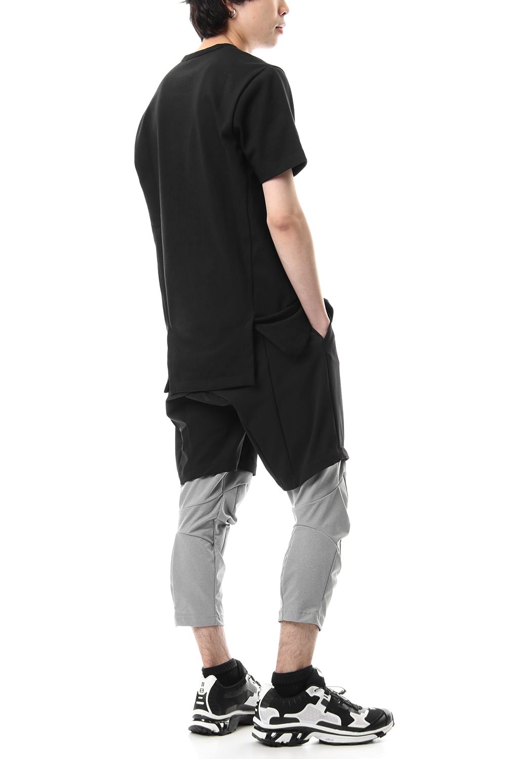 3/4 SURVIVAL LAYERED PANTS Black x Gray - CS-1815