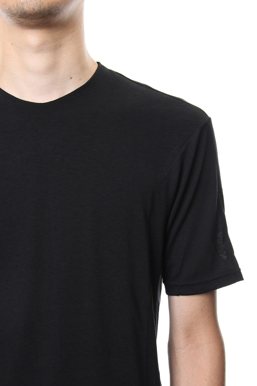 Short Sleeve Cotton Cashmere Fine Jersey